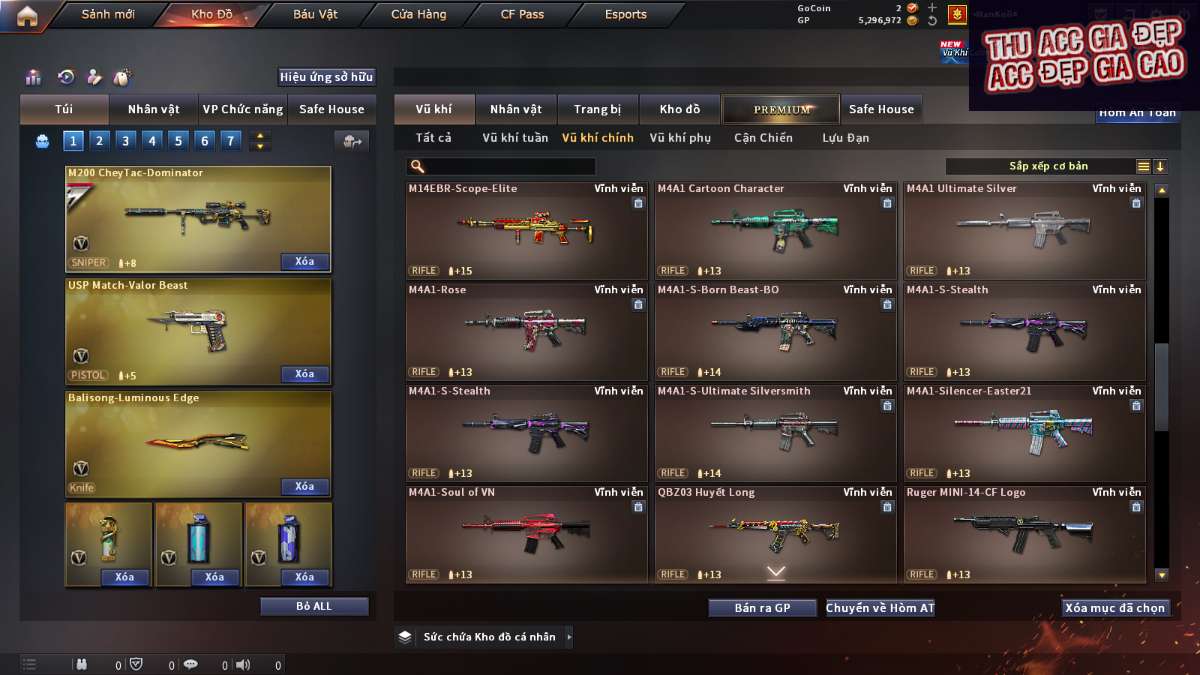 shop acc cf uy tin gia re